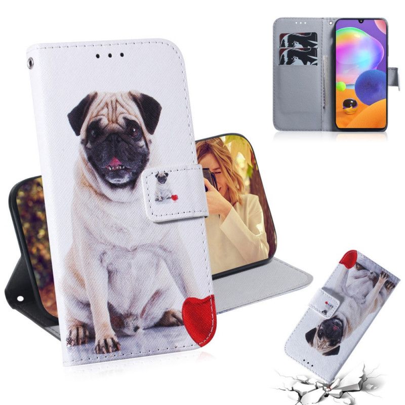 Bescherming Hoesje Samsung Galaxy A31 Telefoonhoesje Mopshond
