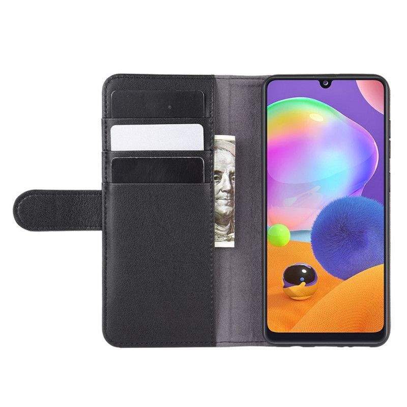 Bescherming Hoesje Samsung Galaxy A31 Zwart Splitleer