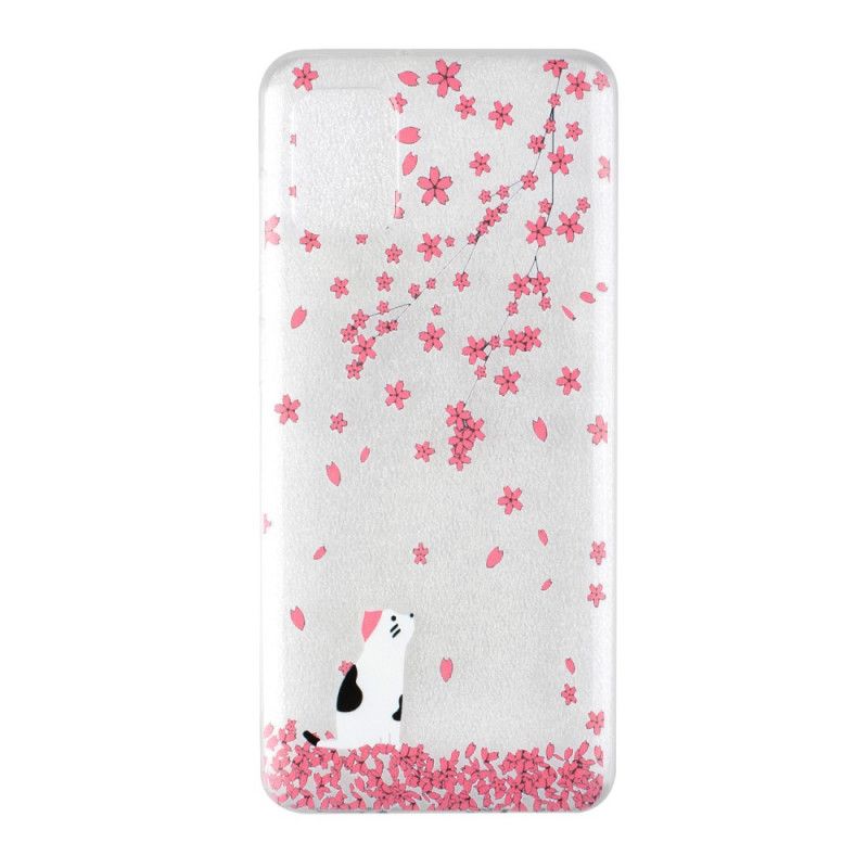Case Hoesje Samsung Galaxy A31 Telefoonhoesje Bloemblaadjes En Kat