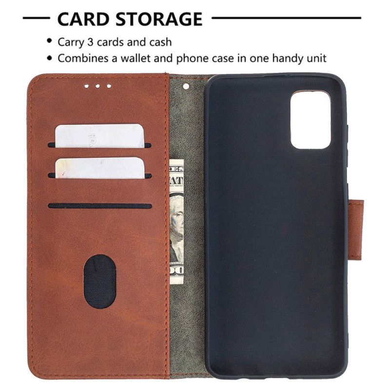 Cover Folio-hoesje Samsung Galaxy A31 Grijs Zwart Telefoonhoesje Klassiek Krokodillenleereffect