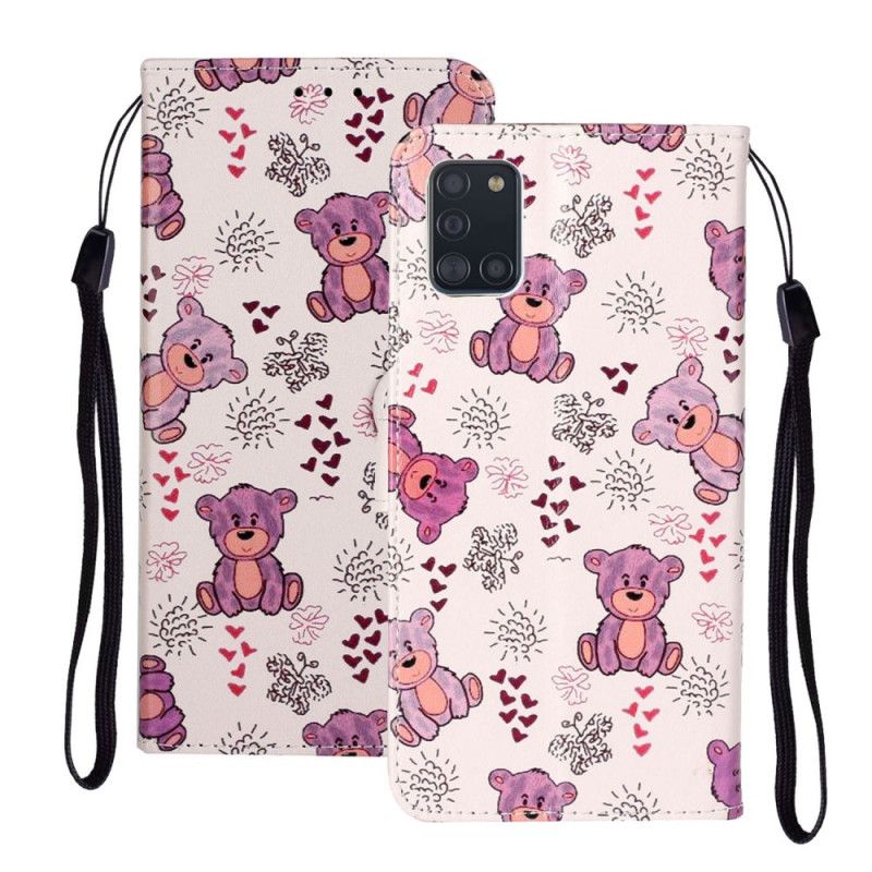 Cover Folio-hoesje Samsung Galaxy A31 Telefoonhoesje Alleen Beren
