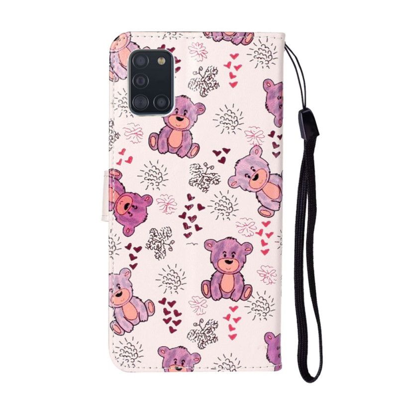 Cover Folio-hoesje Samsung Galaxy A31 Telefoonhoesje Alleen Beren