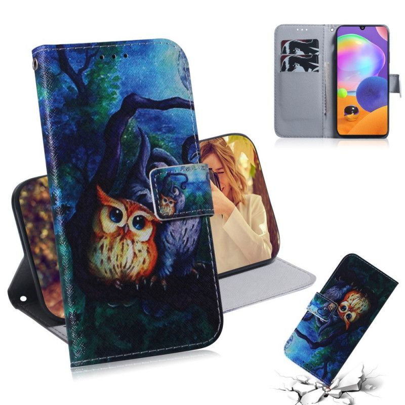 Cover Folio-hoesje Samsung Galaxy A31 Telefoonhoesje Uil Schilderij
