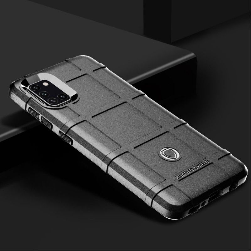 Cover Hoesje Samsung Galaxy A31 Grijs Zwart Telefoonhoesje Robuust Schild