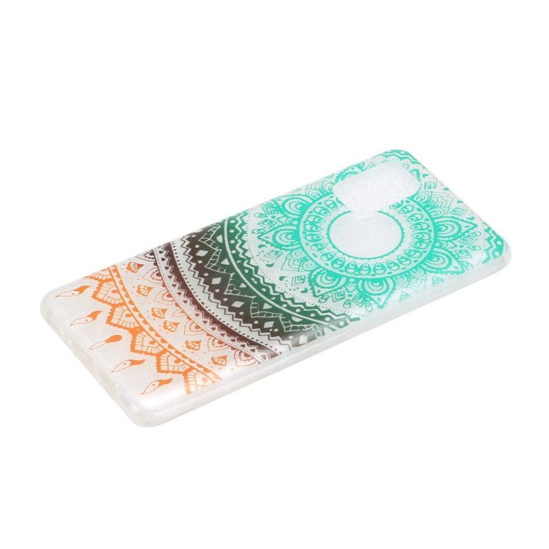 Cover Hoesje Samsung Galaxy A31 Groen Zwart Telefoonhoesje Transparante Bloemenmandala