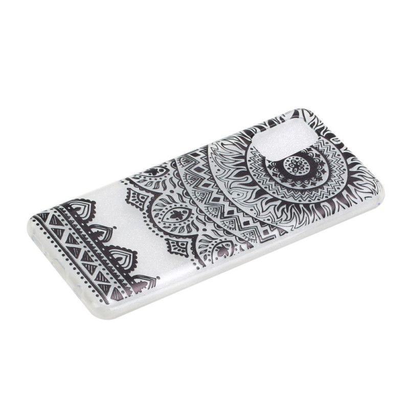 Cover Hoesje Samsung Galaxy A31 Groen Zwart Telefoonhoesje Transparante Bloemenmandala
