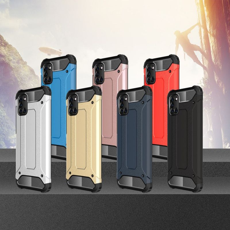 Cover Hoesje Samsung Galaxy A31 Rood Zwart Telefoonhoesje Overlevende