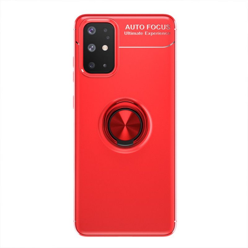 Cover Hoesje Samsung Galaxy A31 Rood Zwart Telefoonhoesje Roterende Ring