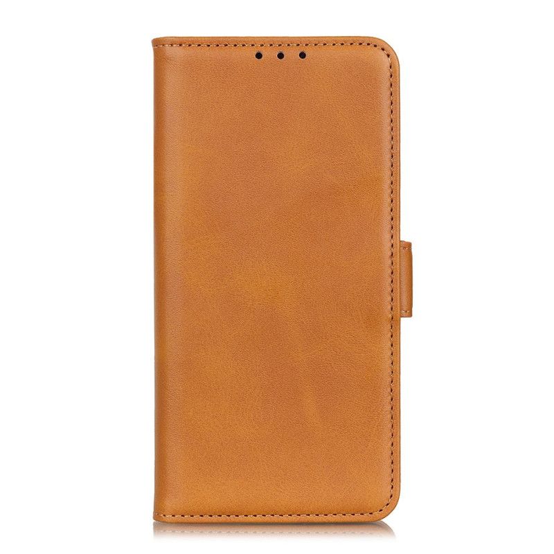 Flip Case Leren Samsung Galaxy A31 Donkerblauw Zwart Dubbele Klep