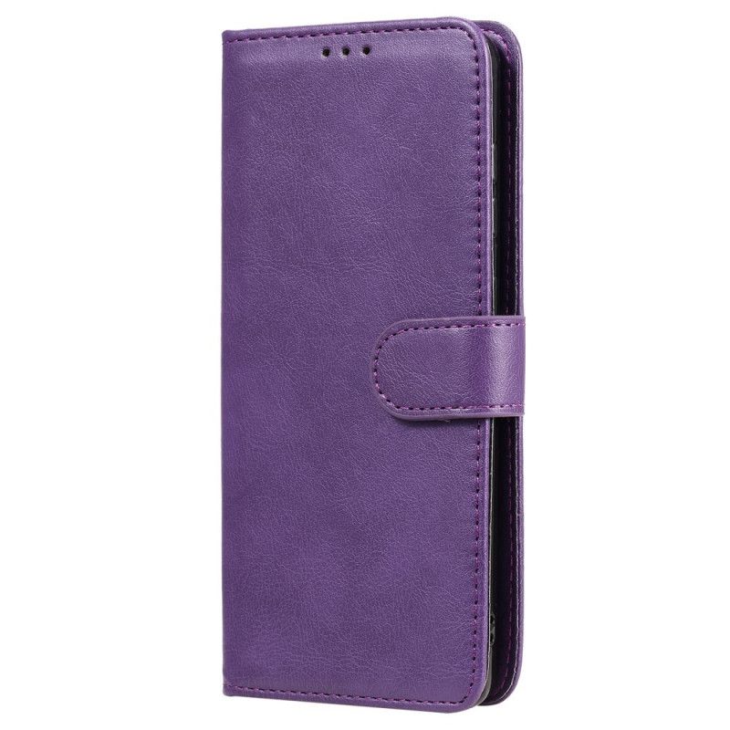 Flip Case Leren Samsung Galaxy A31 Rood Zwart Afneembare Schaal En Riem