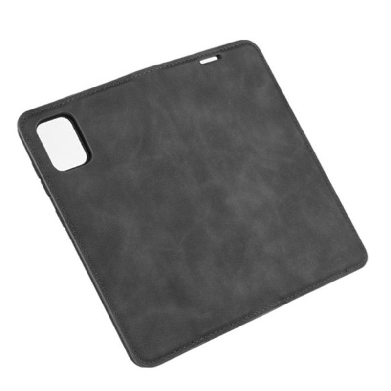 Folio-hoesje Samsung Galaxy A31 Grijs Zwart Zacht Leereffect