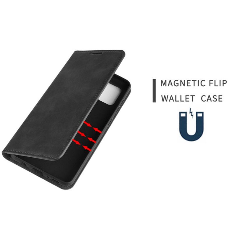 Folio-hoesje Samsung Galaxy A31 Grijs Zwart Zacht Leereffect