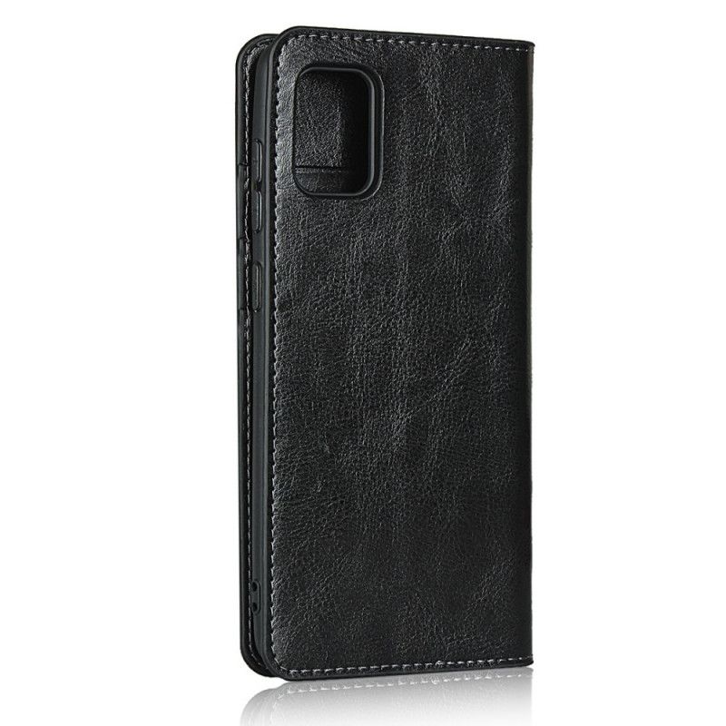 Folio-hoesje Samsung Galaxy A31 Rood Zwart Telefoonhoesje Echt Leer