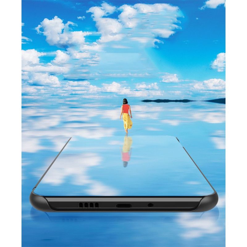 Folio-hoesje voor Samsung Galaxy A31 Donkerblauw Zwart Spiegel