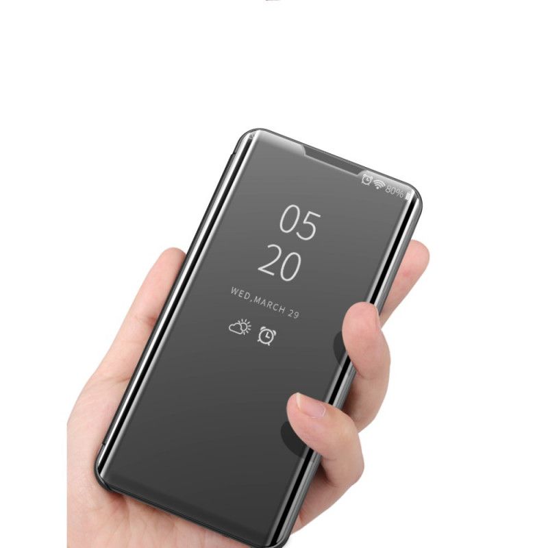 Folio-hoesje voor Samsung Galaxy A31 Donkerblauw Zwart Spiegel
