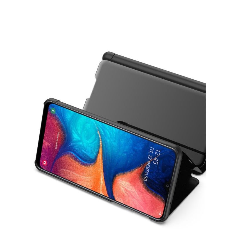 Folio-hoesje voor Samsung Galaxy A31 Donkerblauw Zwart Spiegel
