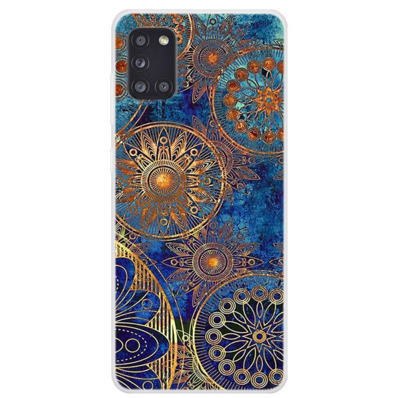 Hoesje Samsung Galaxy A31 Donkerblauw Magenta Mandala-Trend