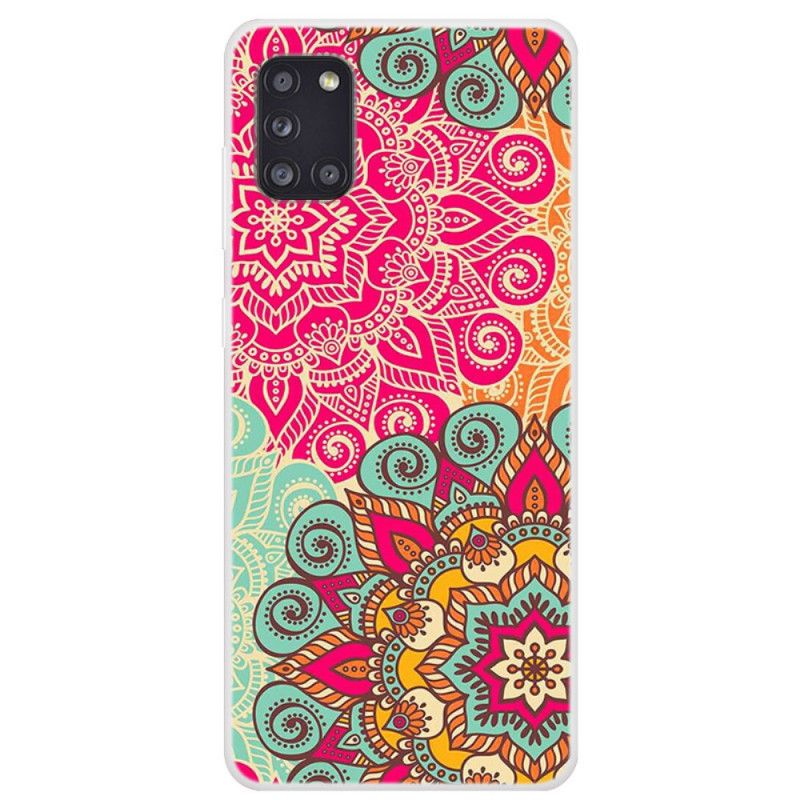 Hoesje Samsung Galaxy A31 Donkerblauw Magenta Mandala-Trend