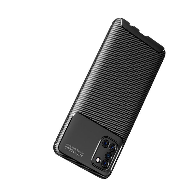 Hoesje Samsung Galaxy A31 Donkerblauw Zwart Flexibele Koolstofvezeltextuur