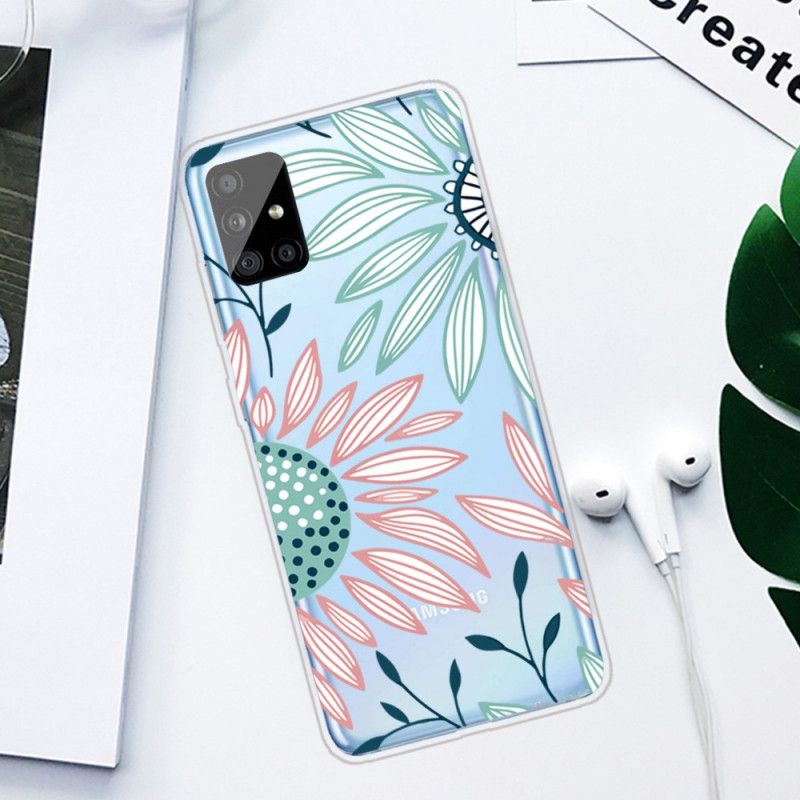 Hoesje Samsung Galaxy A31 Een Bloem Transparant