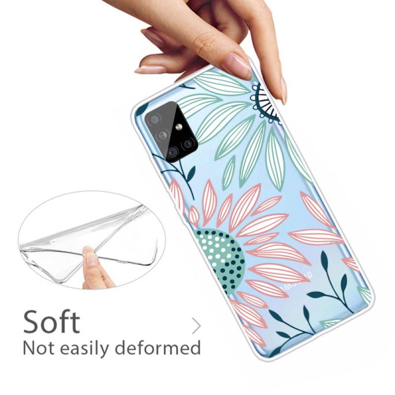 Hoesje Samsung Galaxy A31 Een Bloem Transparant