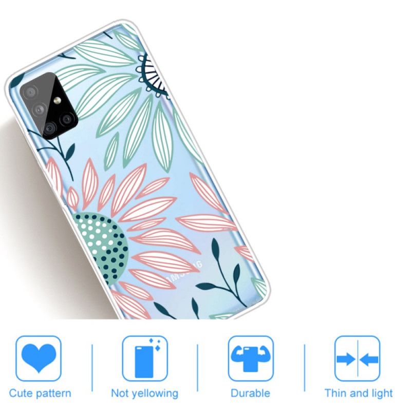 Hoesje Samsung Galaxy A31 Een Bloem Transparant