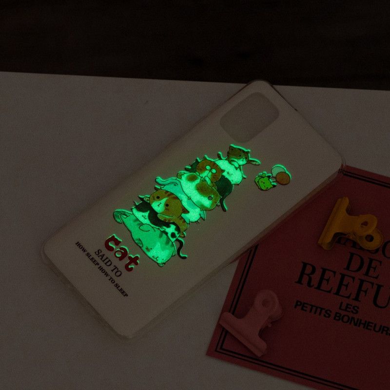 Hoesje Samsung Galaxy A31 Fluorescerende Katten