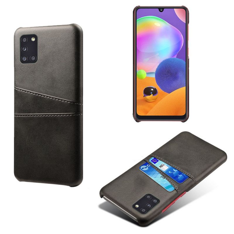 Hoesje Samsung Galaxy A31 Rood Zwart Kaarthouder