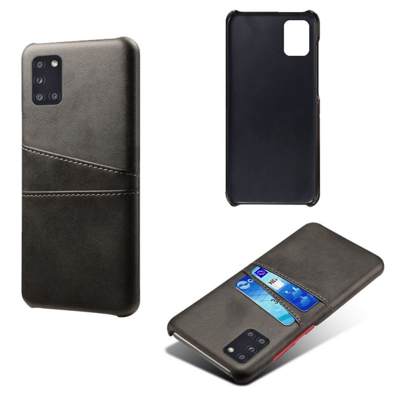 Hoesje Samsung Galaxy A31 Rood Zwart Kaarthouder