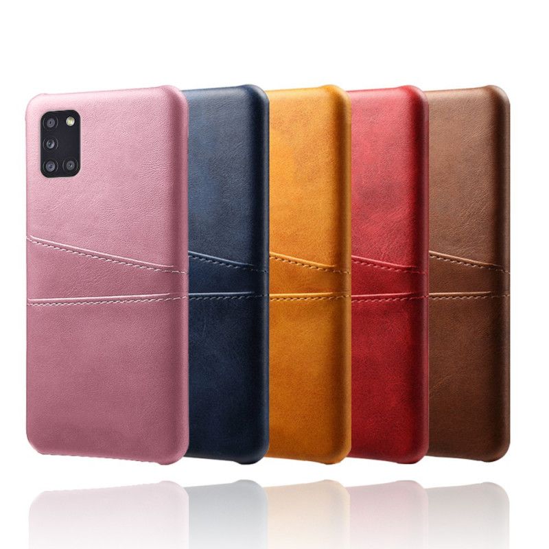 Hoesje Samsung Galaxy A31 Rood Zwart Kaarthouder