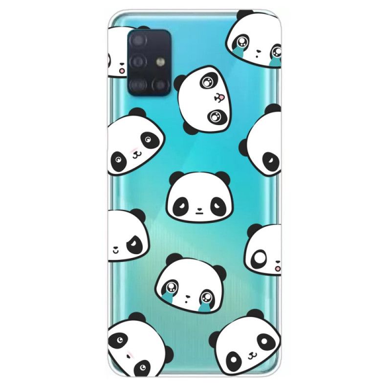 Hoesje Samsung Galaxy A31 Telefoonhoesje Transparante Sentimentele Panda'S