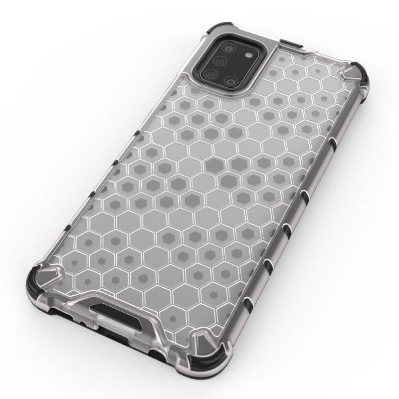 Hoesje Samsung Galaxy A31 Wit Zwart Honingraatstijl