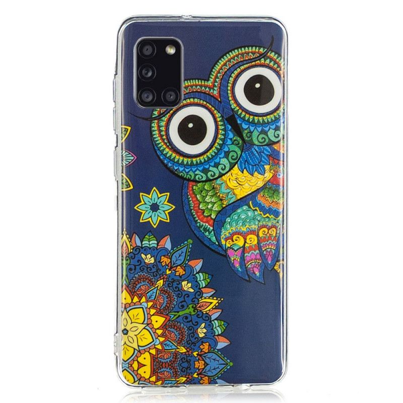 Hoesje voor Samsung Galaxy A31 Fluorescerende Mandala-Uil