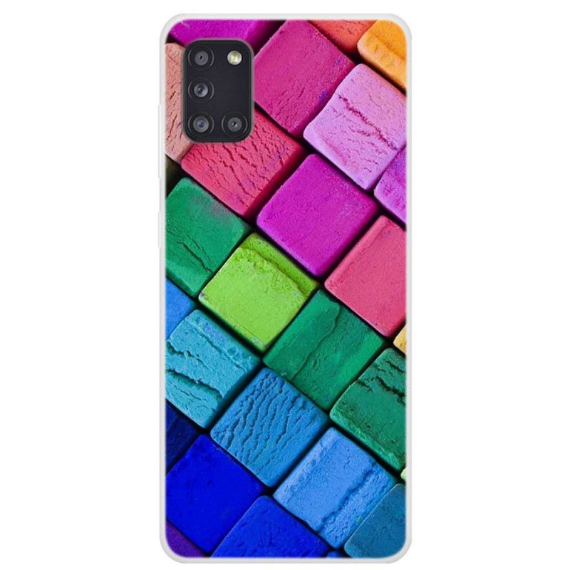 Hoesje voor Samsung Galaxy A31 Gekleurde Blokjes