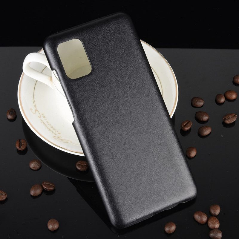 Hoesje voor Samsung Galaxy A31 Grijs Zwart Lychee Leereffect