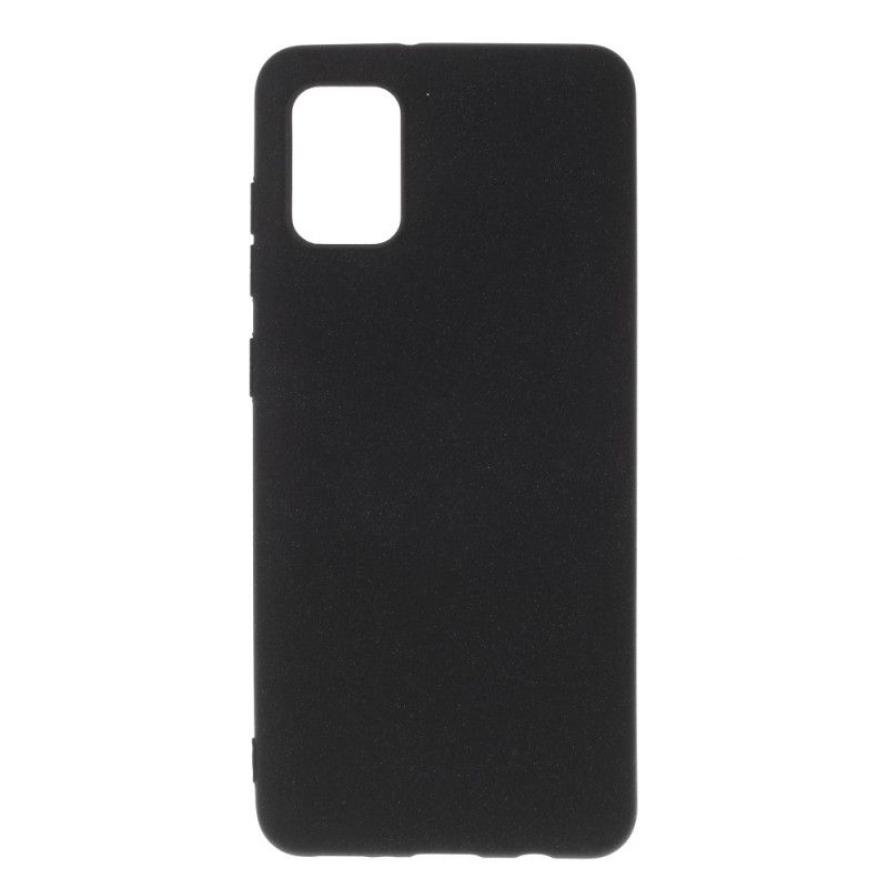 Hoesje voor Samsung Galaxy A31 Grijs Zwart Mat Siliconen
