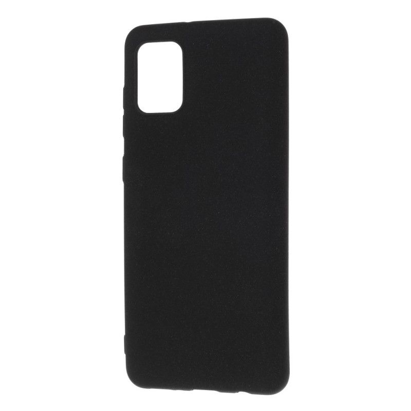 Hoesje voor Samsung Galaxy A31 Grijs Zwart Mat Siliconen