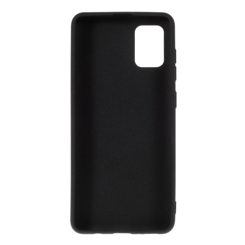 Hoesje voor Samsung Galaxy A31 Grijs Zwart Mat Siliconen