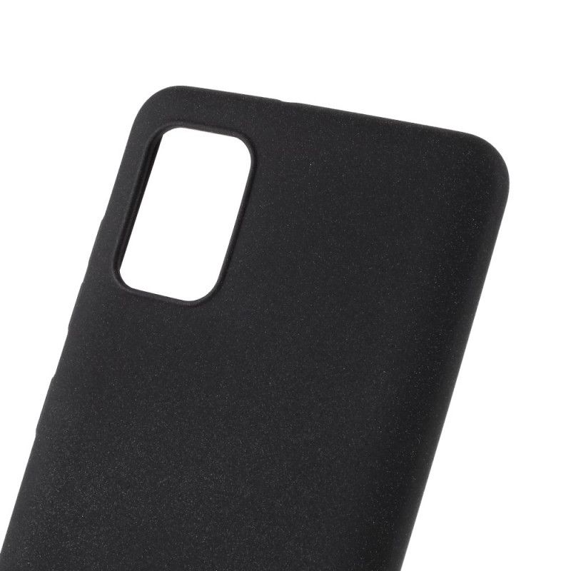 Hoesje voor Samsung Galaxy A31 Grijs Zwart Mat Siliconen