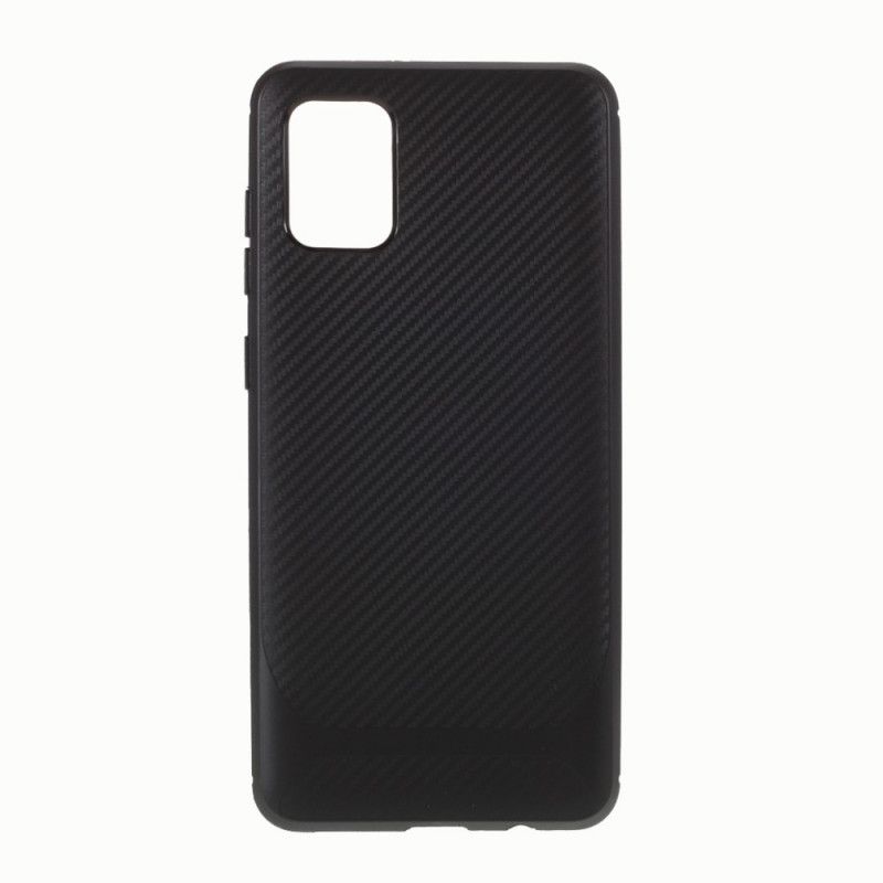 Hoesje voor Samsung Galaxy A31 Rood Zwart Premium Koolstofvezel