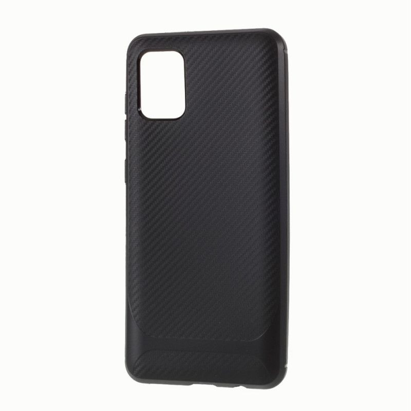 Hoesje voor Samsung Galaxy A31 Rood Zwart Premium Koolstofvezel
