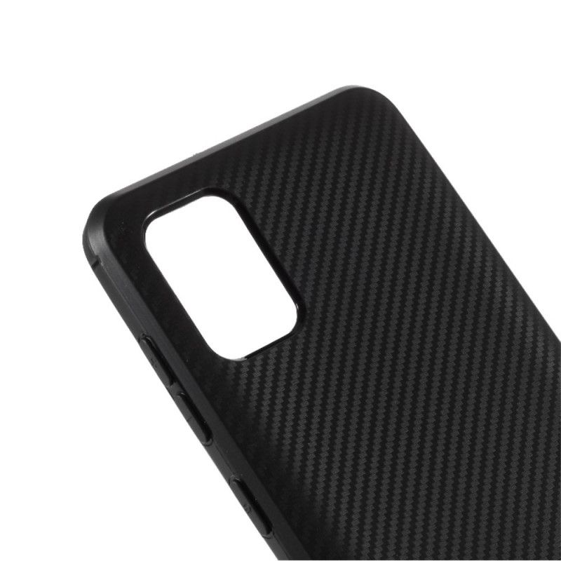 Hoesje voor Samsung Galaxy A31 Rood Zwart Premium Koolstofvezel