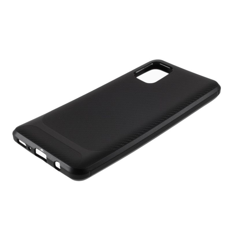 Hoesje voor Samsung Galaxy A31 Rood Zwart Premium Koolstofvezel