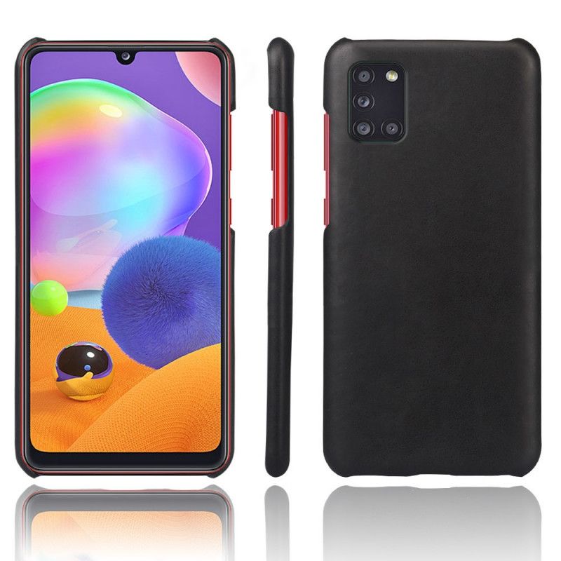 Hoesje voor Samsung Galaxy A31 Zwart Ksq Leereffect