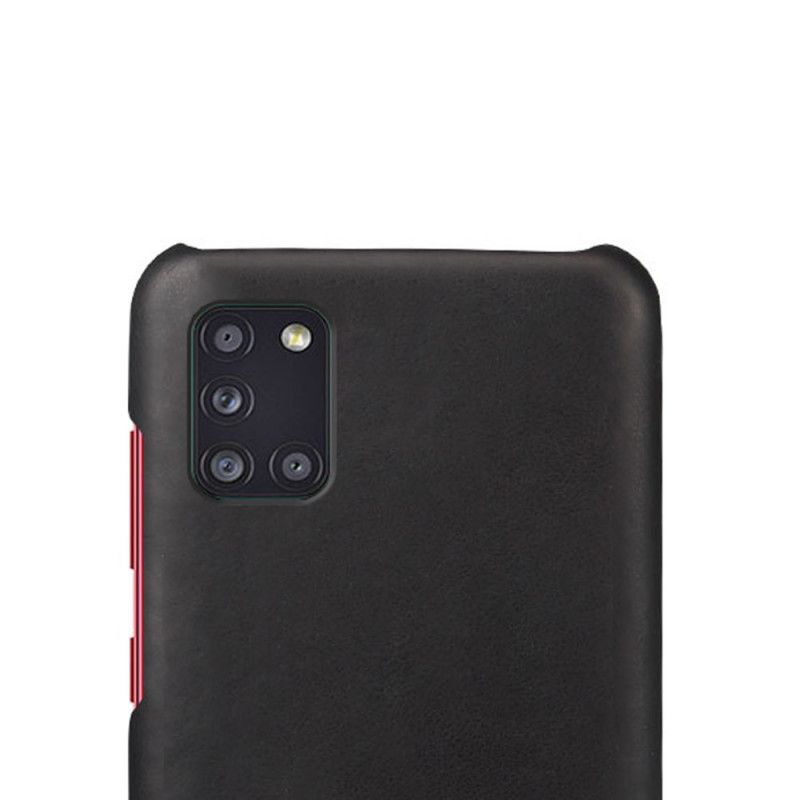 Hoesje voor Samsung Galaxy A31 Zwart Ksq Leereffect