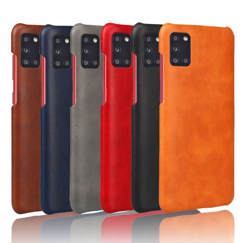 Hoesje voor Samsung Galaxy A31 Zwart Ksq Leereffect