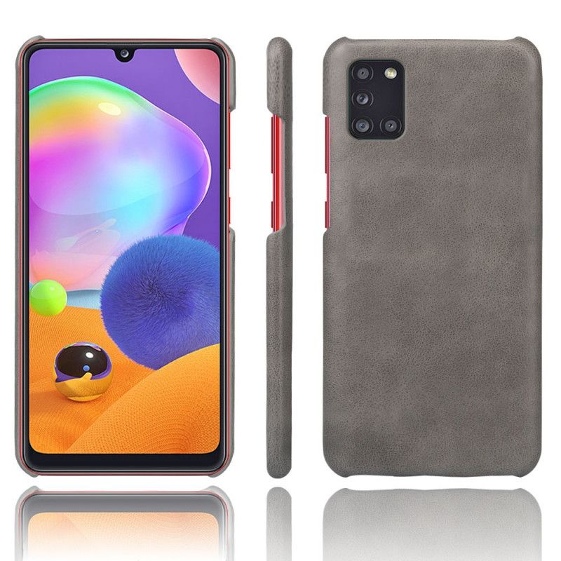 Hoesje voor Samsung Galaxy A31 Zwart Ksq Leereffect