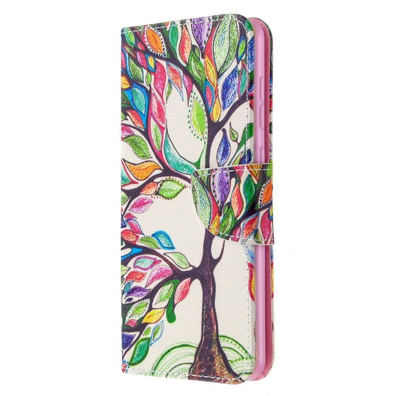 Leren Hoesje Samsung Galaxy A31 Gekleurde Boom