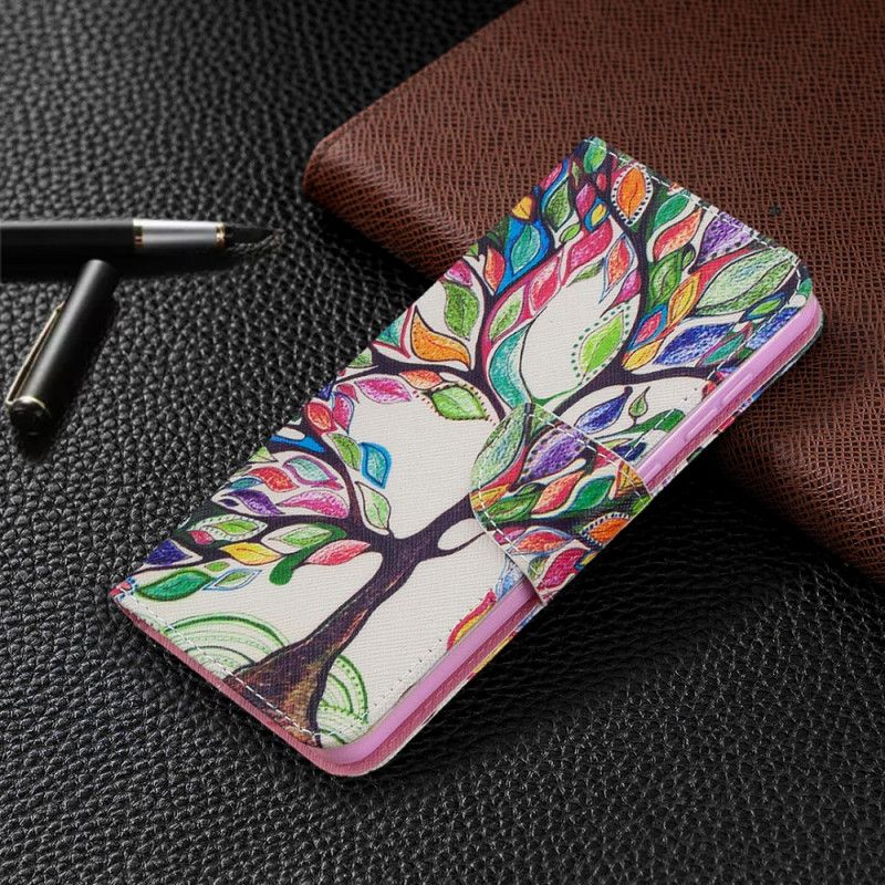 Leren Hoesje Samsung Galaxy A31 Gekleurde Boom