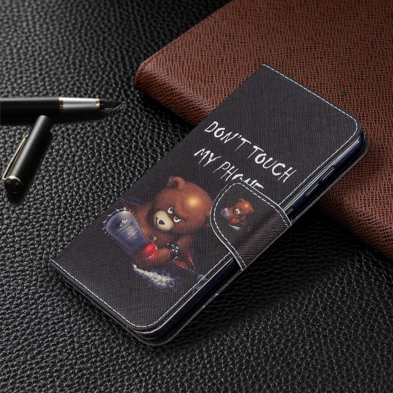 Leren Hoesje Samsung Galaxy A31 Gevaarlijke Beer